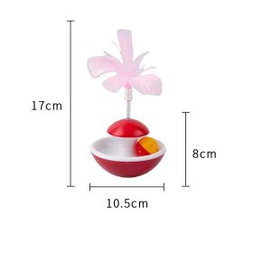 New Durable Funny Pet Cat Toys for entertain itself Mimi Favorite Feather Tumbler with small bell Kitten Cat Toys For Catch