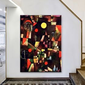 Hand Oil Painting Full Moon Abstract Original Abstract Painting Original Oil Painting Abstract Wall Art Canvas Living Room Decoration