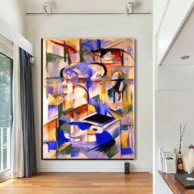 Hand Oil Painting Guitar On A Chair Abstract Original Abstract Painting Original Oil Painting Abstract Wall Art Canvas Living Room Decoration