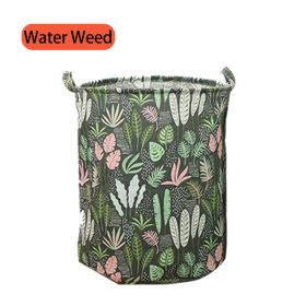 Cotton Linen Dirty Laundry Basket Foldable Round Waterproof Organizer Bucket Clothing Children Toy Home Large Capacity Storage