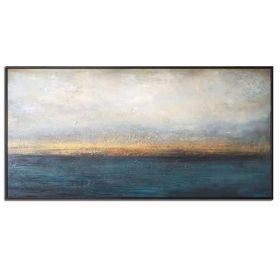 100% Handmade Large Size Abstract Painting Large Blue Painting Texture Art Oil Painting For Living Room Corridor Decoration Art