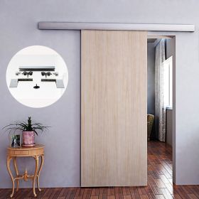 4.9FT/6FT/6.6FT Aluminium alloy brushed interior wood barn sliding door hardware hidden track with Decorative Cover