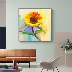 Modern canvas wall art famous sunflower flower decoration hand painted abstract oil painting canvas living room wall decoration painting