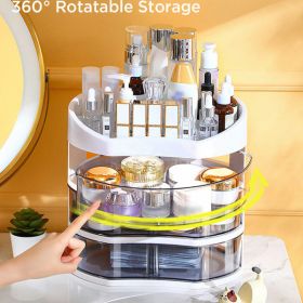 Joybos�� Makeup Organizer with 360 Degree Rotating Drawers White