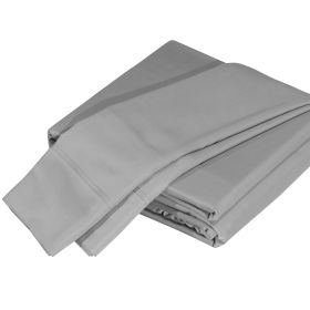 Luxurious Viscose from 100% Bamboo 3-Piece sheet Set , Oeko-TEX Certified, Twin - Silver Gray