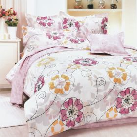 Blancho Bedding - [Sun Flowers] 100% Cotton 4PC Comforter Set (Twin Size)