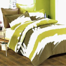 Blancho Bedding - [Cappuccino] 100% Cotton 4PC Comforter Set (Twin Size)