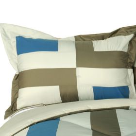 [So Young] Quilted Patchwork Down Alternative Comforter Set (Twin Size)