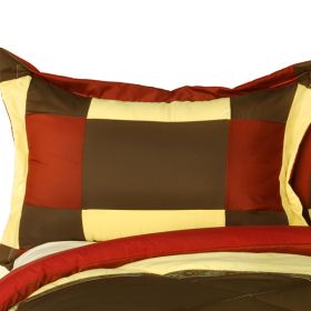 [Warm Dream] Quilted Patchwork Down Alternative Comforter Set (Twin Size)