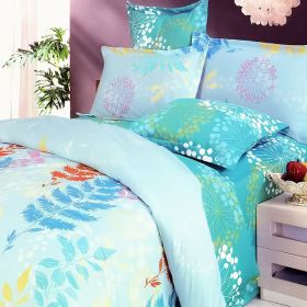 Blancho Bedding - [Turquoise Spring] 100% Cotton 3PC Duvet Cover Set (Twin Size)(Comforter not included)