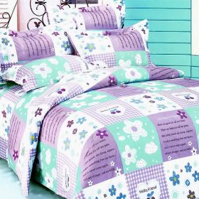 Blancho Bedding - [Purple Countryside] 100% Cotton 3PC Duvet Cover Set (Twin Size)(Comforter not included)