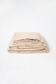 Omne Sleep 4-Piece Khaki Brushed Microfiber Twin XL Hypoallergenic Sheet Set