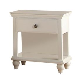 Lyndon Nightstand With One Drawer And Shelf In White Finish