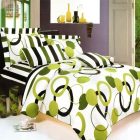 Blancho Bedding - [Artistic Green] Luxury 4PC Mini Comforter Set Combo 300GSM (Queen Size)