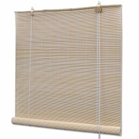 Roller Blind Bamboo 55.1"x86.6" Natural