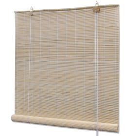 Natural Bamboo Roller Blinds 55.1" x 63"