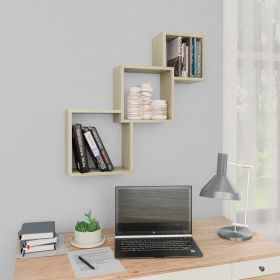 Cube Wall Shelves Sonoma Oak 26.8"x5.9"x26.8" Engineered Wood