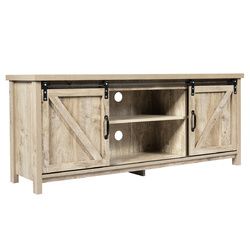 TV Stand with Cabinet Sliding Barn Door