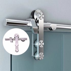 Stainless Steel Frameless Shower Glass Sliding Barn Door Hardware Track Kit