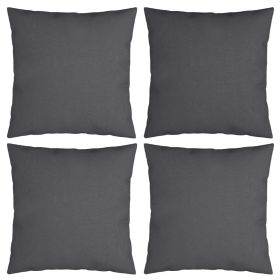 Throw Pillows 4 pcs Anthracite 15.7"x15.7" Fabric