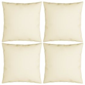 Throw Pillows 4 pcs Cream 15.7"x15.7" Fabric