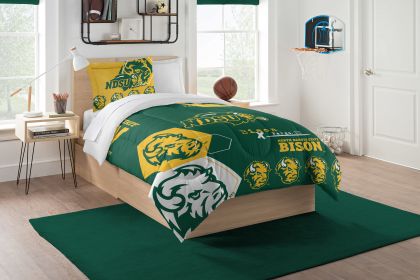 North Dakota State OFFICIAL Collegiate "Hexagon" Twin Comforter & Sham Set