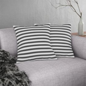 Decorative Throw Pillows - Waterproof / Grey / Stripped - P1597