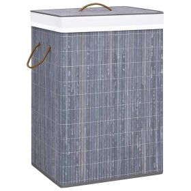 Bamboo Laundry Basket Gray