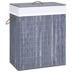 Bamboo Laundry Basket Gray 26.4 gal