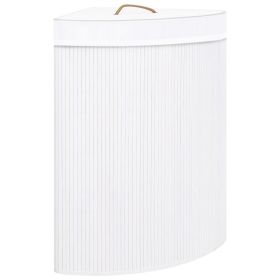 Bamboo Corner Laundry Basket White 15.9 gal