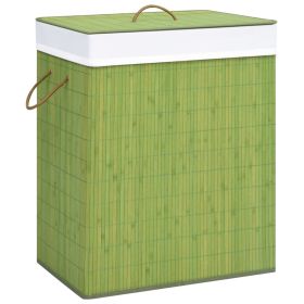 Bamboo Laundry Basket Green 21.9 gal