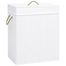 Bamboo Laundry Basket White 21.9 gal